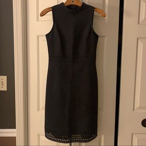 Ann Taylor Faux Suede Mock Neck knee length dress